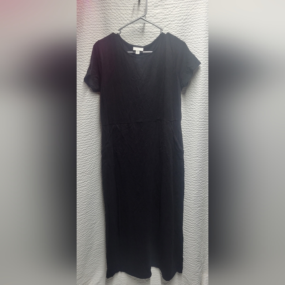 J. Jill Black Casual Dress With Pockets